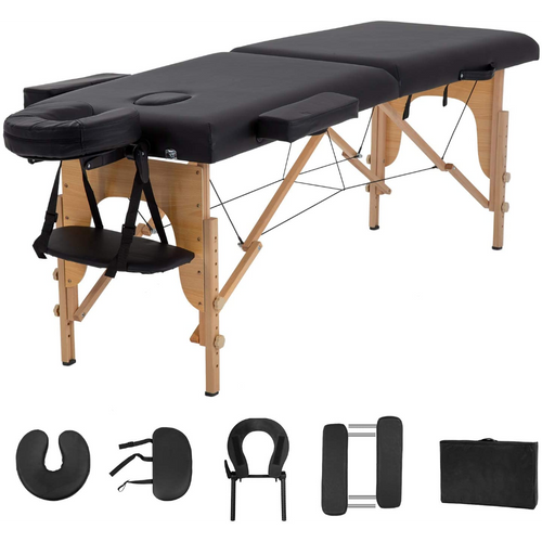 Essentials portable spa table with arm shelf